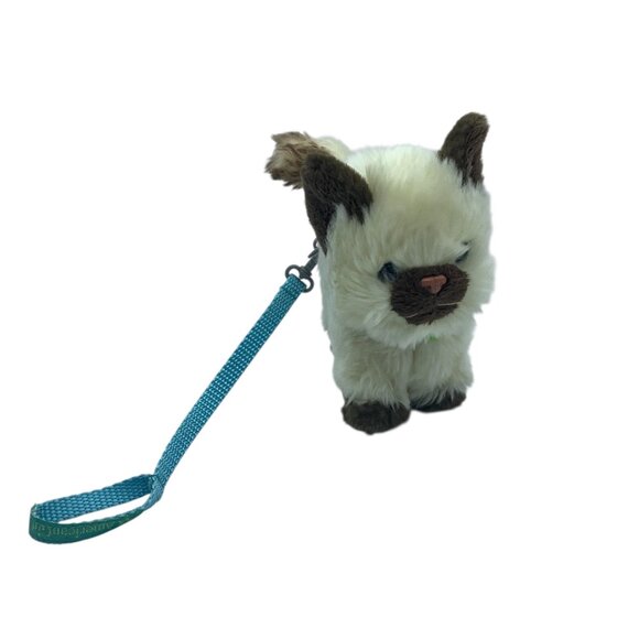 American Girl Doll Pet Himalayan Siamese Kitty Cat Plush Poseable Leash Harness - Picture 1 of 7